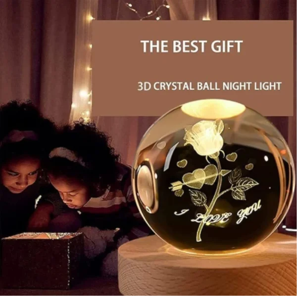 CosmicGlow 3D Crystal Ball Lamp - Image 8