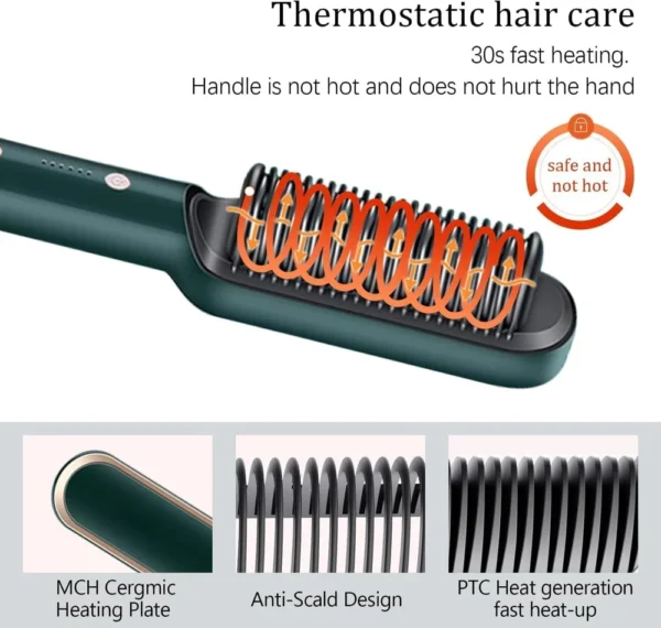 SARVASWA HAIR STRAIGHTNER COMB BRUSH - Image 4