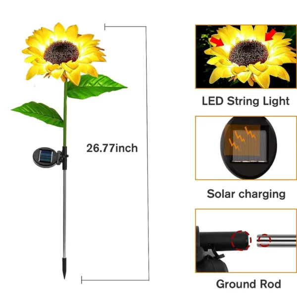 Sunbeam Sunflower Garden Light - Image 12