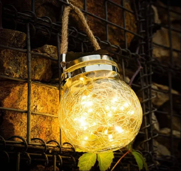 SolarGlow Cracked Glass Lantern - Image 10