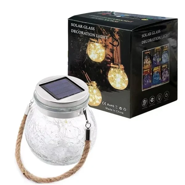 SolarGlow Cracked Glass Lantern - Image 6