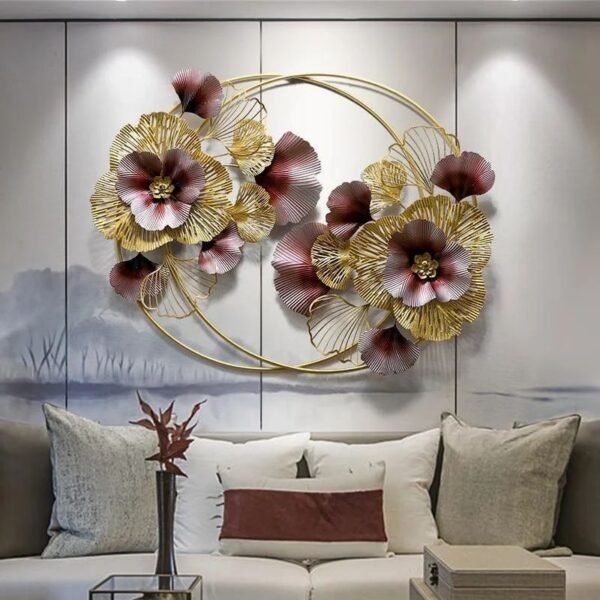 Iron Golden Living Room Wall Art, Size: 48inch - Image 13