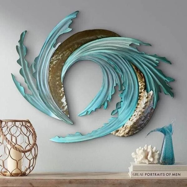 Iron Golden Living Room Wall Art, Size: 48inch - Image 8